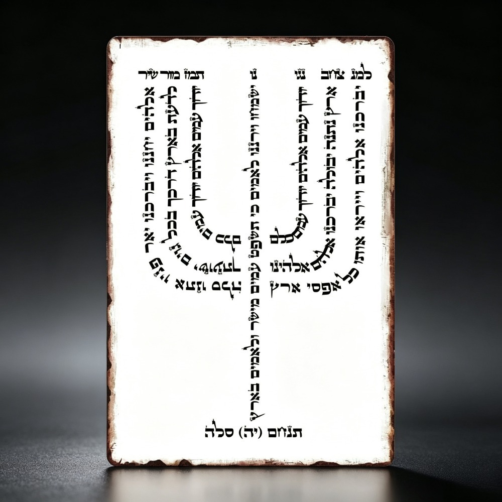 Wall Art - CIFBUY Seni Dinding Aluminium Vintage Ibrani