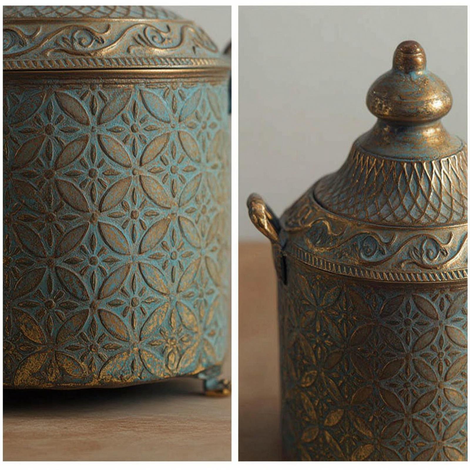 Vase Decor - Vas Bunga Besi Dekoratif Antik Berlapis