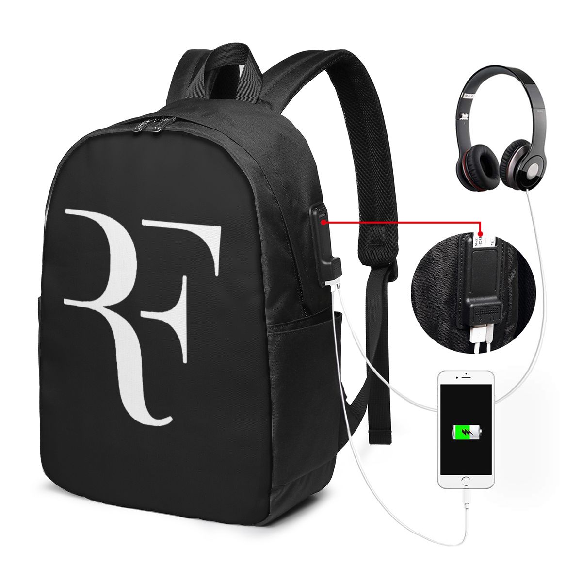 Wall Sticker - Roger Federer Tas Ransel Travel Notebook