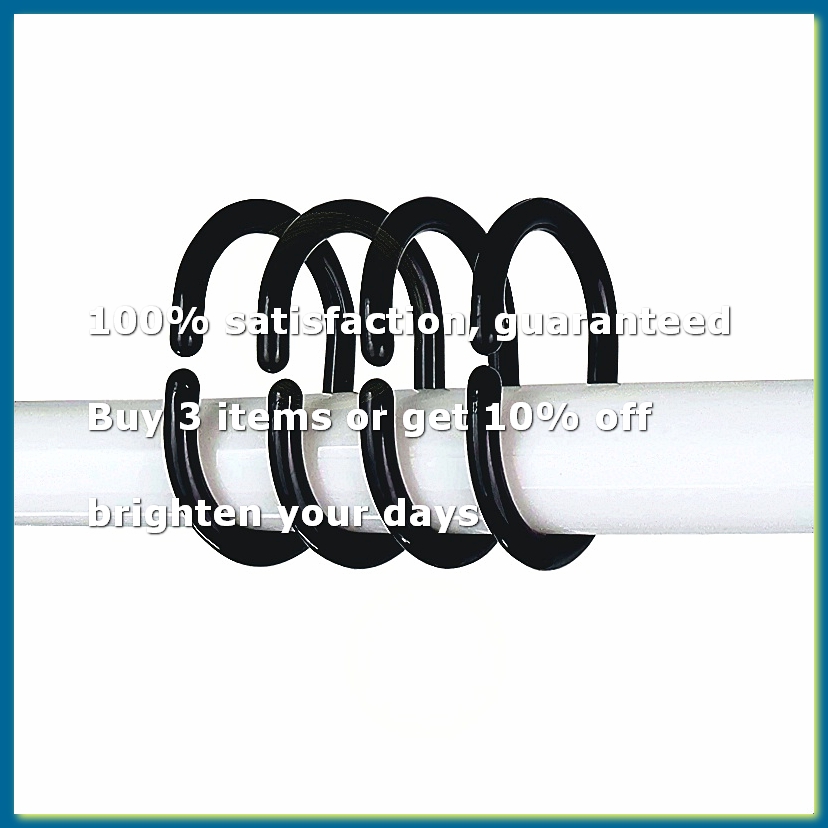 Curtain Curtain - 24 Buah Cincin Tirai Mandi Plastik,