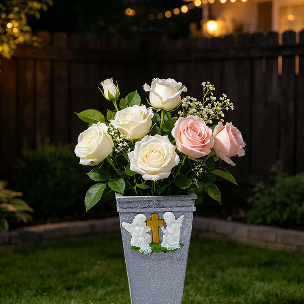 Vase Decor - Vas Hiasan Krematorium Bentuk Salib Malaikat