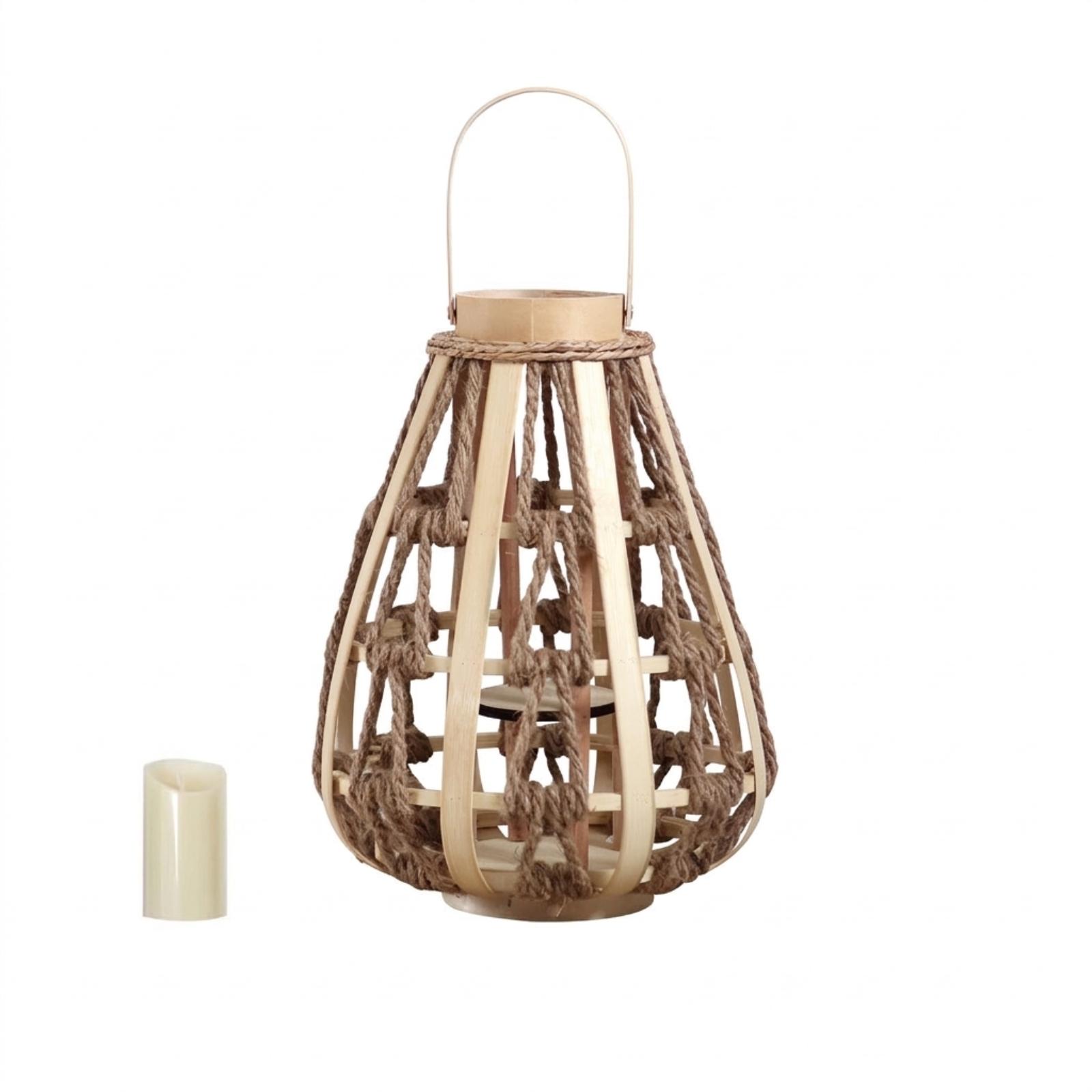 Lampu Lilin Tali Kayu Alami Bu - Candle Holder Decor ulasan dan harga