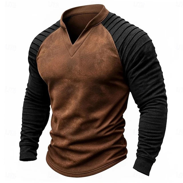 Kemeja Henley Raglan Lengan Pa - Area Rug ulasan dan harga