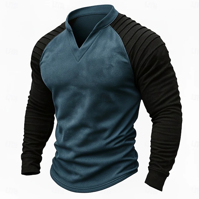 Kemeja Henley Raglan Lengan Pa - Area Rug ulasan dan harga