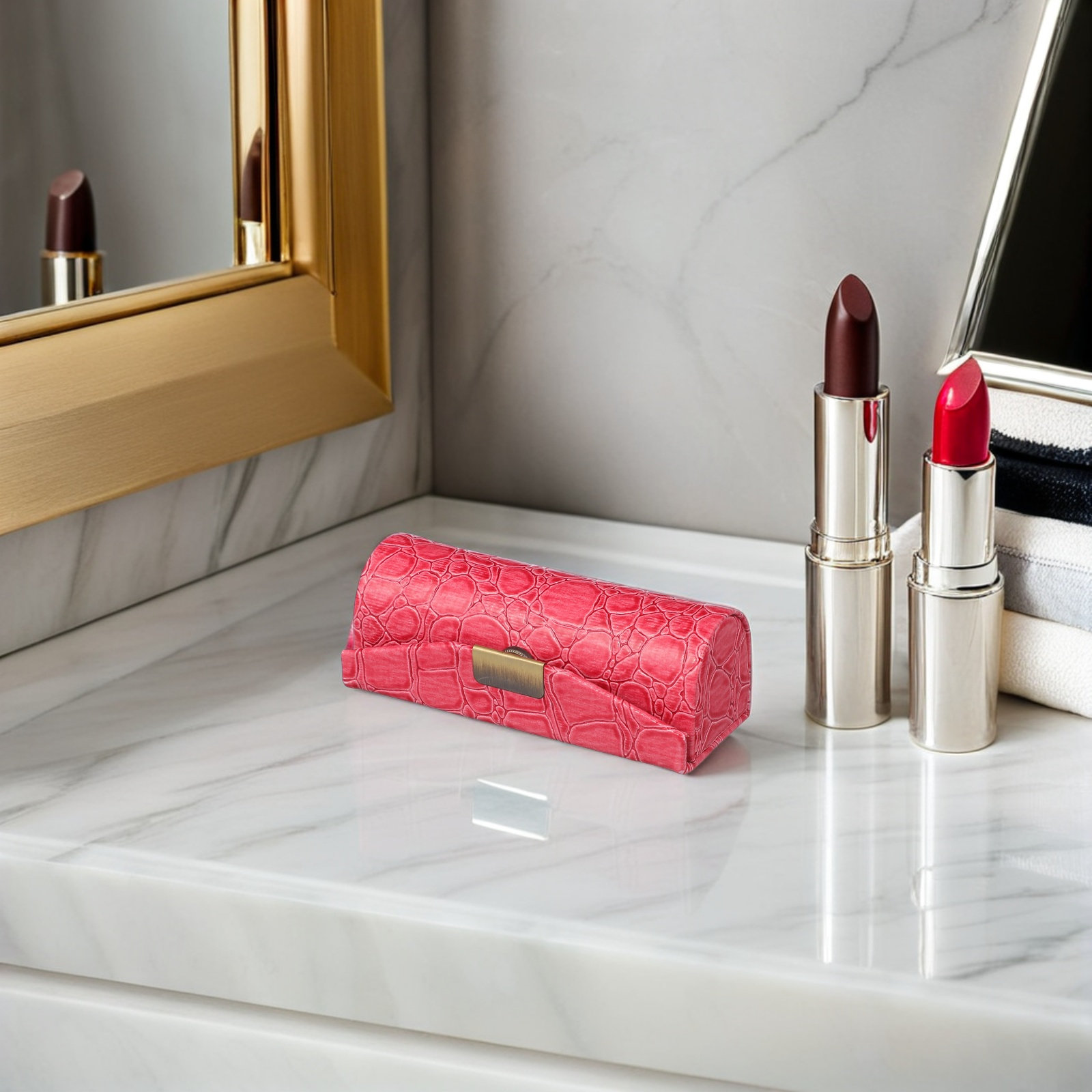 Kotak Lipstik PU, Tempat Lipst - Decorative Mirror ulasan dan harga