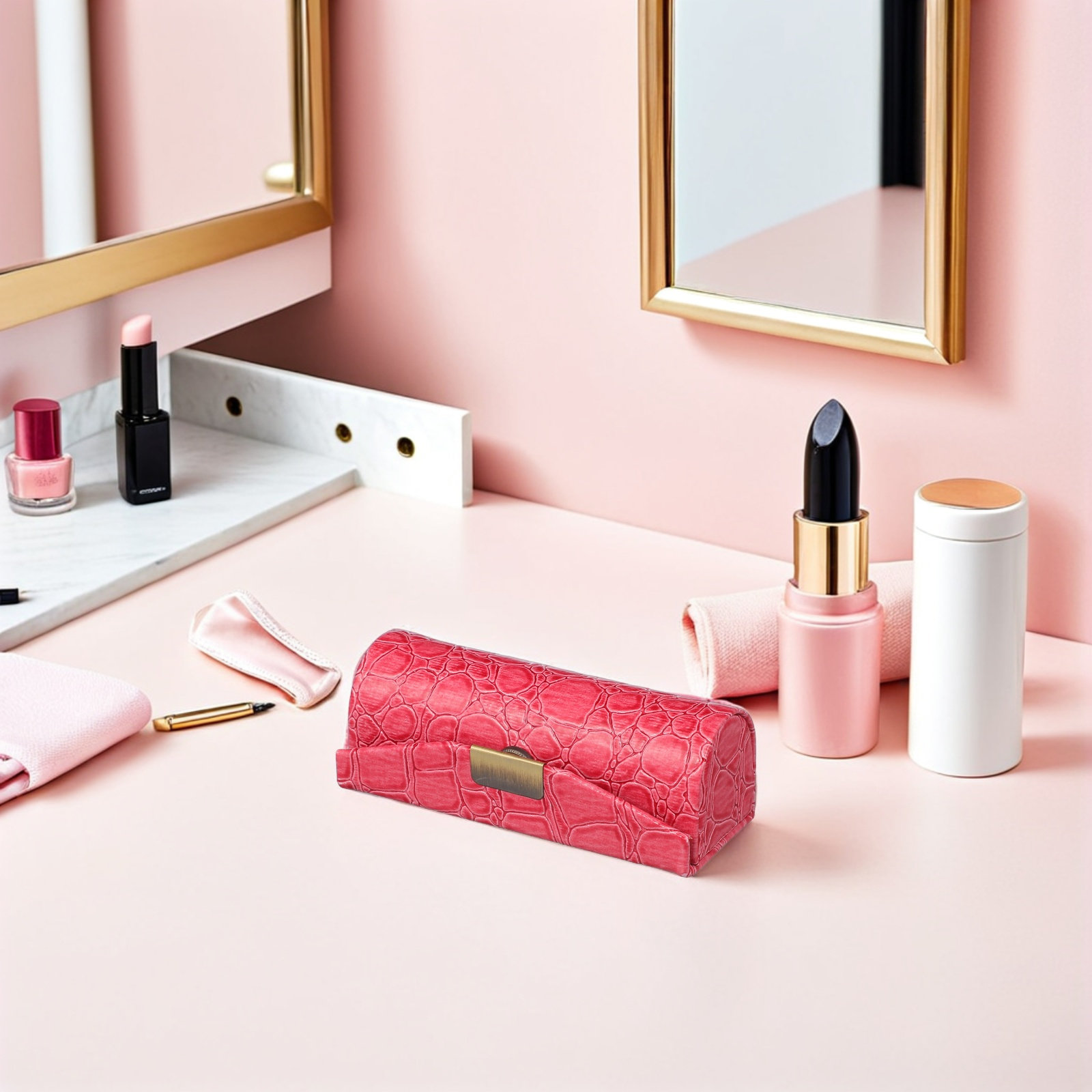 Kotak Lipstik PU, Tempat Lipst - Decorative Mirror ulasan dan harga
