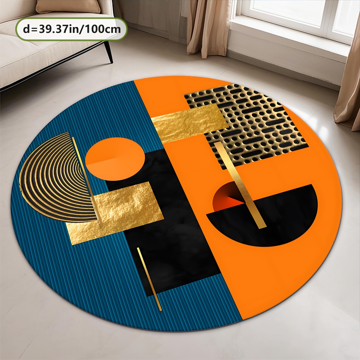 Karpet Bulat Mewah Geometris A - Interior Design High End ulasan dan harga