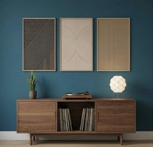 Set 3 Seni Dinding Triptych Mi - Abstract Canvas Set ulasan dan harga