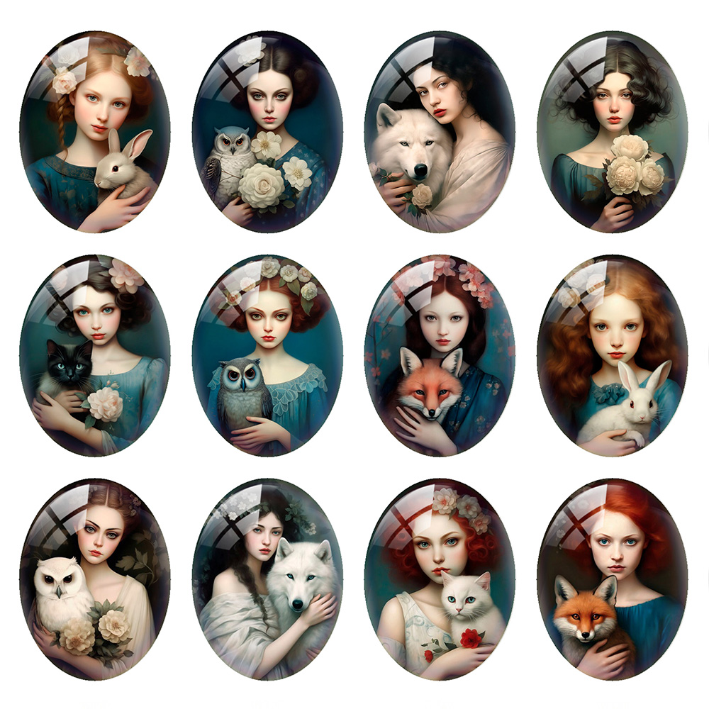 Kaca Cabochon Bentuk Bulat/Ova - Vase Decor ulasan dan harga