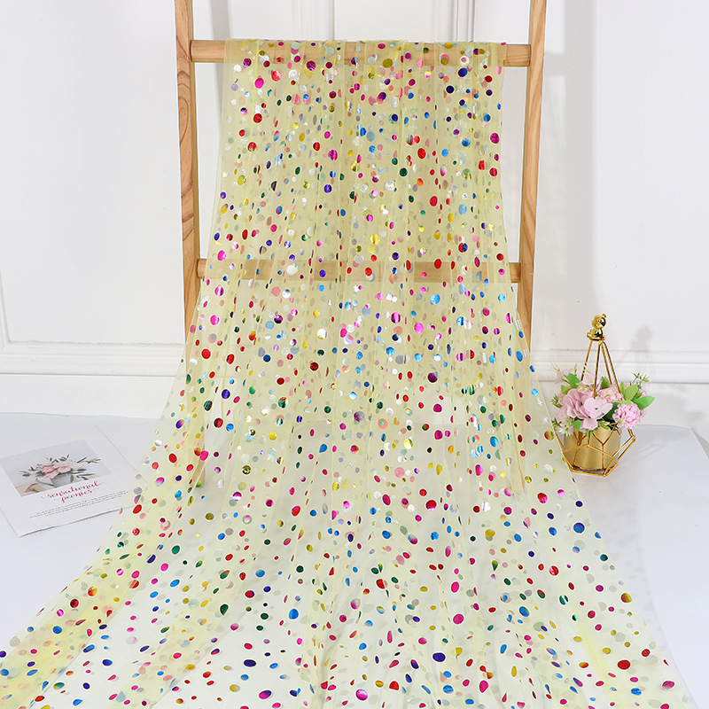 Kain Tulle Berbintik Warna-war - Table Runner ulasan dan harga