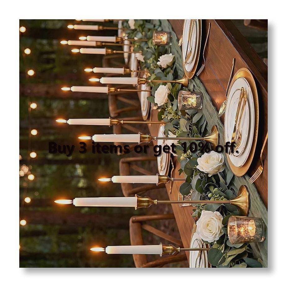 12 Buah Tempat Lilin Emas, Tem - Candle Holder Decor ulasan dan harga