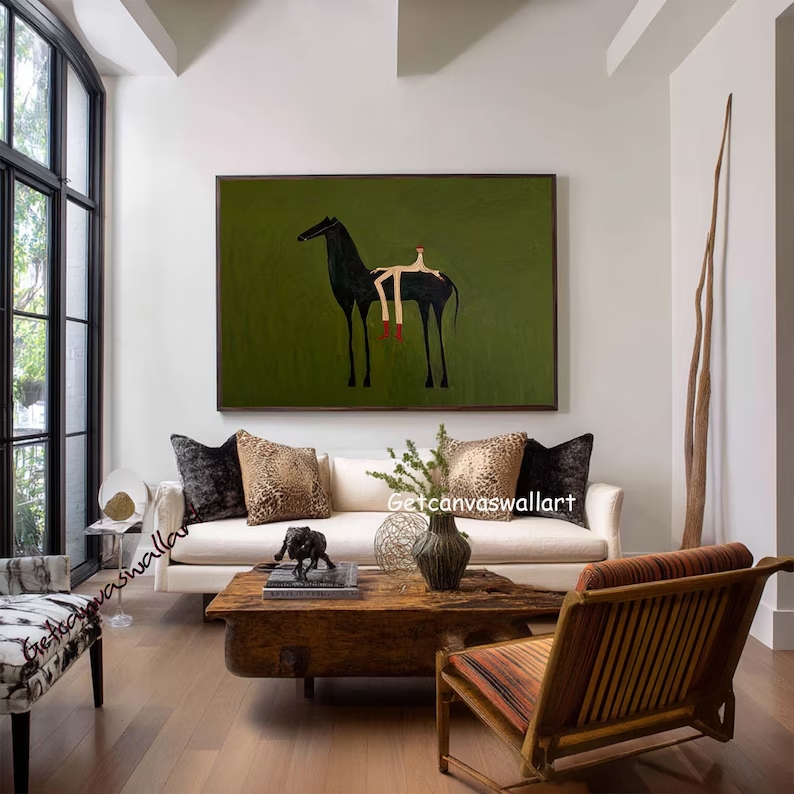Lukisan Kanvas Cetak Seni Dind - Interior Design Living Room ulasan dan harga